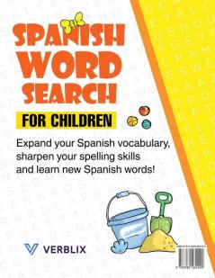 Spanish Word Search for Children: Large Print Spanish Activity Book with Word Search Puzzles for Kids and Beginners