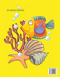 Sea Creatures Coloring Book For Kids: Coloring& Activity Book for Kids Ages: 3-8