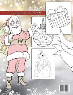 LARGE PRINT Coloring books for adults relaxation CHRISTMAS