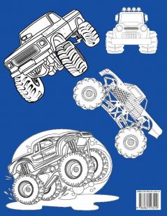 Monster Truck Coloring Book for Kids: Amazing Designs to Colour In for Boys and Girls
