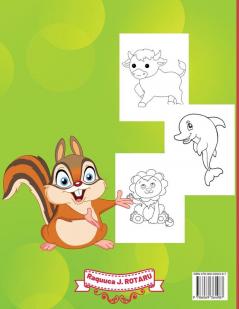 100 Animals Coloring Book: My First Coloring Book with Animals From Anywhere Easy and Fun Educational Coloring Pages of Animals for Boys Girls ... Kindergarten (Simple Coloring Book for Kids).