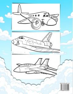 Airplanes Coloring Book For Kids: Fun Airplane Coloring Pages for Kids Boys and Girls Ages 2-4 3-5 4-8. Great Airplane Gifts for Children And ... Big Activity Book For Preschoolers.