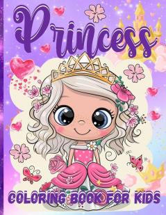 Princess Coloring Book For Girls: Pretty Princesses Coloring Book For Girls Ages 3-5 4-8 65 Coloring Pages With Amazing Princesses In Their Enchanted World