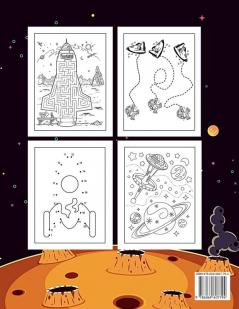 Galaxies And Planets Coloring And Activity Book For Kids Ages 8-10