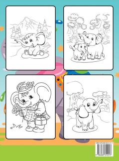 Elephant Coloring Book for Kids: Cute and Fun Coloring Books for Kids Elephant Coloring Book for Relaxation and Stress Relief