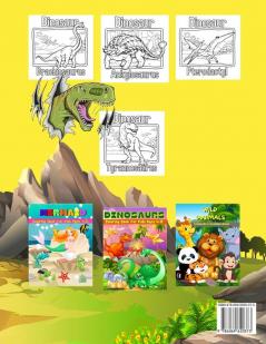 Dinosaurs Vector Coloring Book For Kids: Amazing Dinosaur Vector Coloring And Activity Book For Kids Dinosaur Coloring Pages For Boys And Girls Ages ... Dinosaurs For Painting And Learning Species