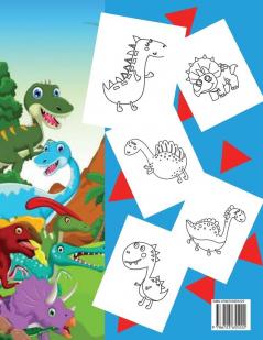 Dinosaurios Libro de colorear para ninos: Fantástico libro para colorear de dinosaurios para niños niñas niños pequeños preescolares Tamaño grande 85 x 11