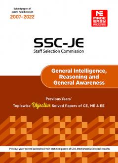 SSC JE: General Intelligence and Reasoning and General Awareness 2023: Previous Years Objective Solved Papers