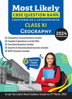 Oswal - Gurukul Geography Most Likely CBSE Question Bank : Class 11 Exam 2024