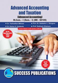 Advanced AccountingFirst Year M.ComSem-I-English