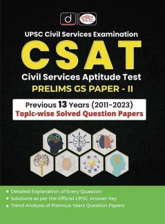 CSAT Prelims GS Paper-II  Previous 13 Years (2011-2023) Topic Wise Solved Question Papers