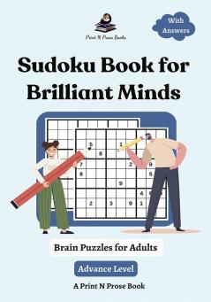 Sudoku Book for Brilliant Minds: Brain Puzzles for Adults – Advance Level