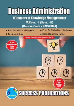 Elements of Knowledge ManagementFirst Year M.ComSem-II-English