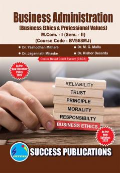 Business Ethics & Professional ValueFirst Year M.ComSem-II-English