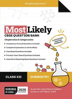 Gurukul By Oswal Chemistry Most Likely Question Bank : CBSE Class 12 for 2025 Exam