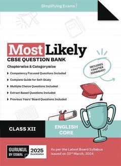 Gurukul By Oswal English Core Most Likely Question Bank : CBSE Class 12 for 2025 Exam