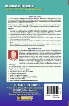 MAINTENANCE ENGINEERING PRINCIPLES PRACTICES & MANAGEMENT