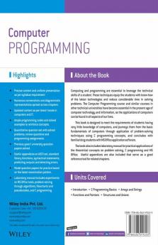 Computer Programming (As per syllabus of Anna University)
