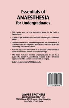 Essentials of Anaesthesia for Undergraduates