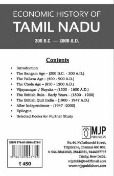 Economic History Of Tamil Nadu 200 B.C. - 2000 A.D.