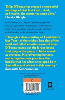 Final Test Exit Sachin Tendulkar