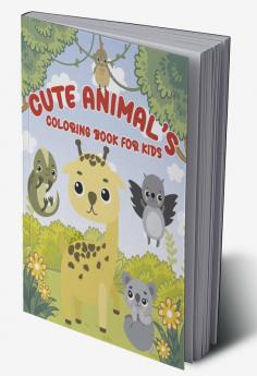 Cute Animal's Coloring Book for Kids