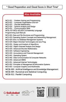 MCS-024 Object Oriented Technologies And Java Programming