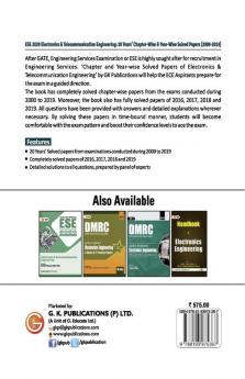 UPSC ESE 2020 Electronics & Telecommunication Engineering - Chapter Wise & Year Wise Solved Papers 2000-2019