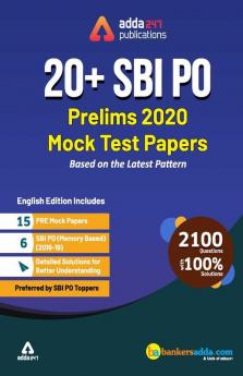 SBI PO 2020 Prelims Mocks Papers (English Printed Edition)