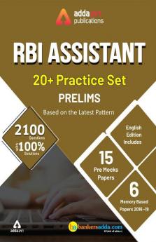 20+ RBI Assistant Prelims Mock Papers Practice Book English Medium