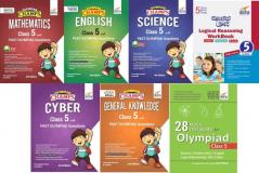 Olympiad Champs Science Mathematics English Logical Reasoning Cyber & GK Class 5 with 28 Mock Tests (set of 7 books) 2nd Edition