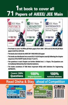71 JEE Main Chemistry Online (2020 - 2012) & Offline (2018 - 2002) Chapterwise + Topicwise Solved Papers 4th Edition