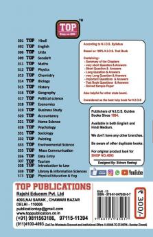 TOP-337 TOURISM Class 12th Nios Guide Book English Medium