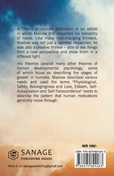 A Theory Of Human Motivation
