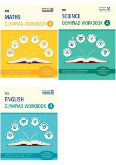 SBB Maths Science and English Olympiad Workbook Combo  - Class 4