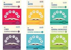 SBB Reasoning Maths Science Cyber English & GK Olympiad Workbook Combo  - Class 6