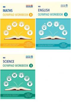 SBB Maths Science and English Olympiad Workbook Combo  - Class 8