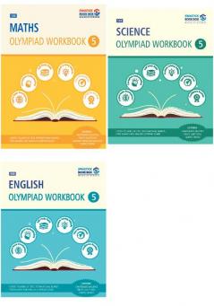 SBB Maths Science and English Olympiad Workbook Combo  - Class 5