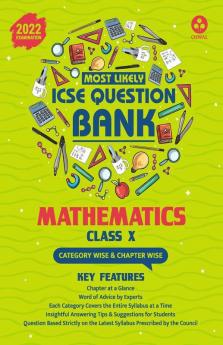 Most Likely Question Bank - Mathematics: ICSE Class 10 for 2022 Examination