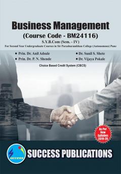 Busienss Management(S.Y.B.ComS.P. CollegeSem.-IV)