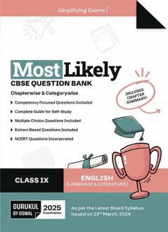 Gurukul By Oswal English (Language & Literature) Most Likely Question Bank : CBSE Class 9 for 2025 Exam