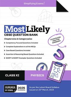 Gurukul by Oswal Physics Most Likely CBSE Question Bank : Class 11 Exam 2025