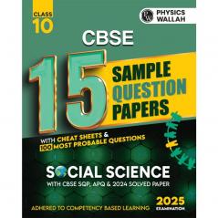 PW CBSE 15 Sample Question Papers Class 10 Social Science for 2025 Exam