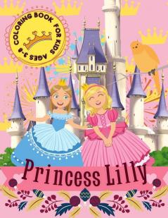 Princess Coloring Book: Princess Coloring Book for Girls Kids Ages 4-8