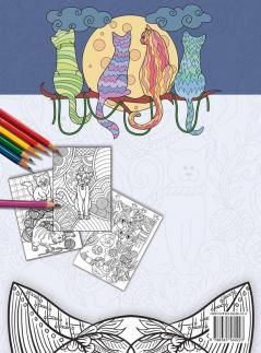 Adult Coloring Book: 40 Purrtastic Cats: 1 (Domestic Animals Coloring Books for Adults)