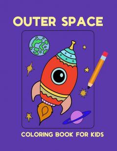 Outer space coloring book for kids