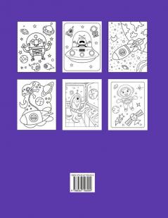 Outer space coloring book for kids