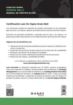 Lean Six Sigma Green Belt. Manual de certificacion