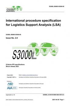 S3000L International procedure specification for Logistics Support Analysis (LSA) Issue 2.0