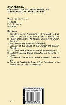 The Art of Seeking the Face of God. Guidelines for the Formation of Women Contemplatives
